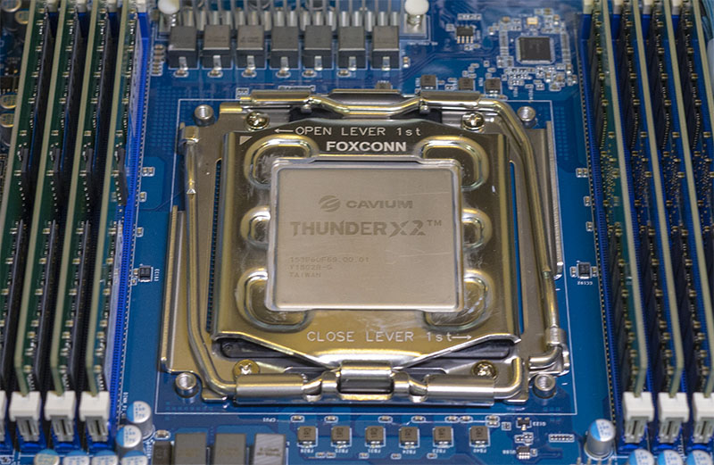 ARM processor chip on server motherboard - Cavium ThunderX2 Review and Benchmarks a Real Arm Server Option
