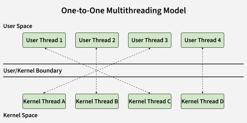 Multithreading diagram - Multithreading in OS - Different Models - GeeksforGeeks
