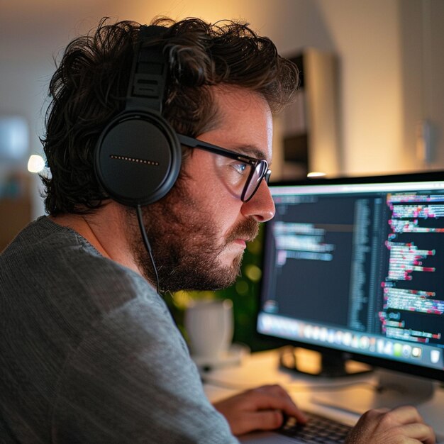 Swift code on monitor - Developer writing swift code for an ios application | Premium AI ...