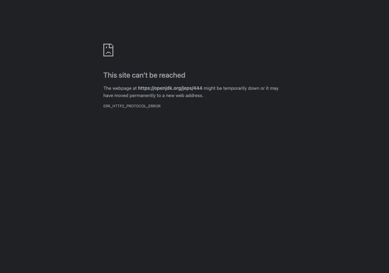 JEP 444 specification page for Virtual Threads